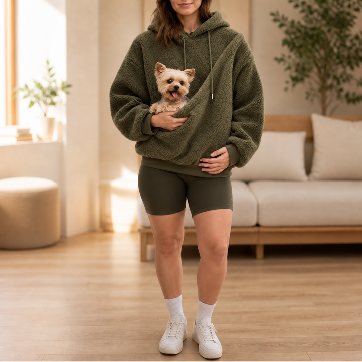 Snuglet – Teddy Fleece Pet Carrier Hoodie
