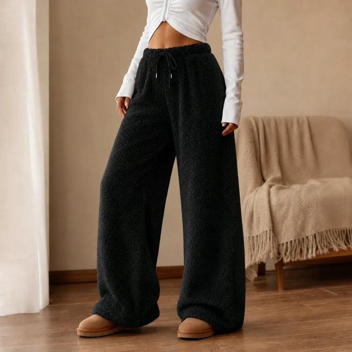 Cozyhaven – Plush Wide-Leg Lounge Pants