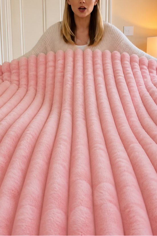 Plushwick – Two-Tone Reversible Rabbit Plush Blanket