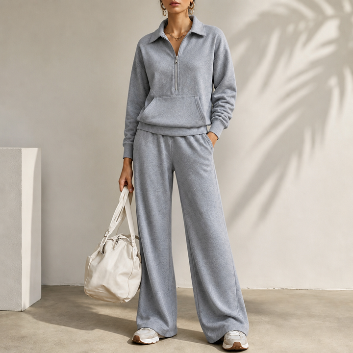 Easolde – Half-Zip Collar Lounge Set