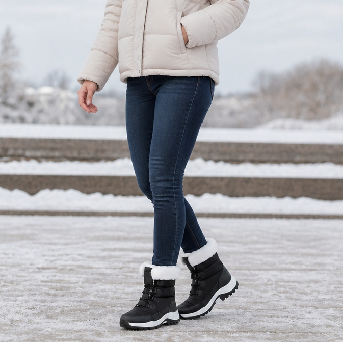 Cozywalk – Fleece-Lined Non-Slip Platform Snow Boots