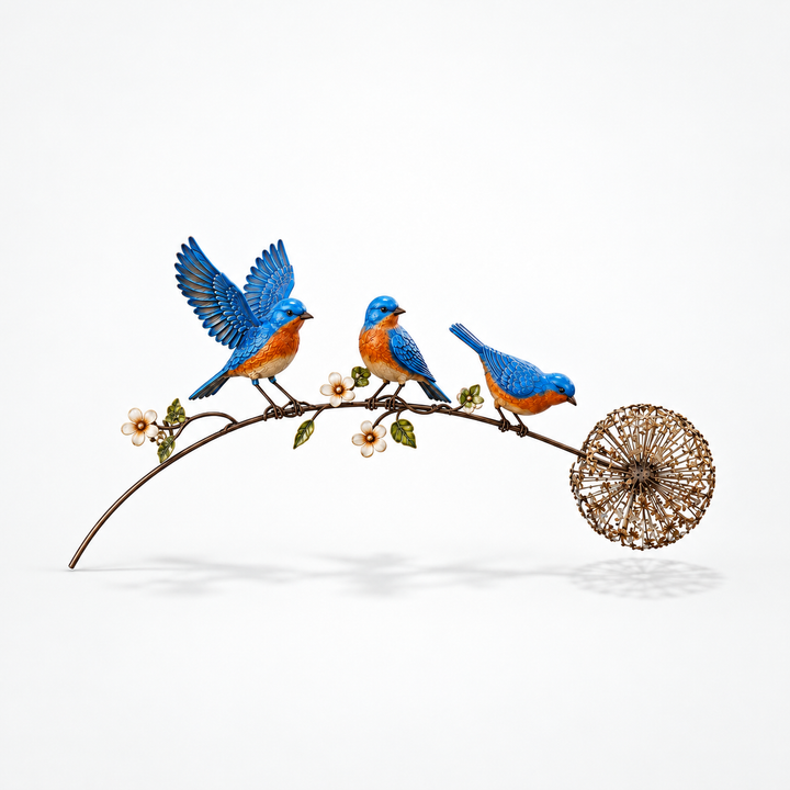 Robinbloom – Robin And Flower Garden Stake
