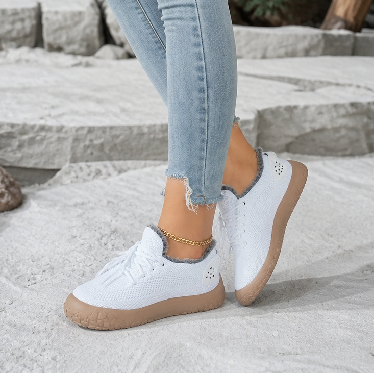 Plushway – Fleece-Lined Brown Casual Shoes
