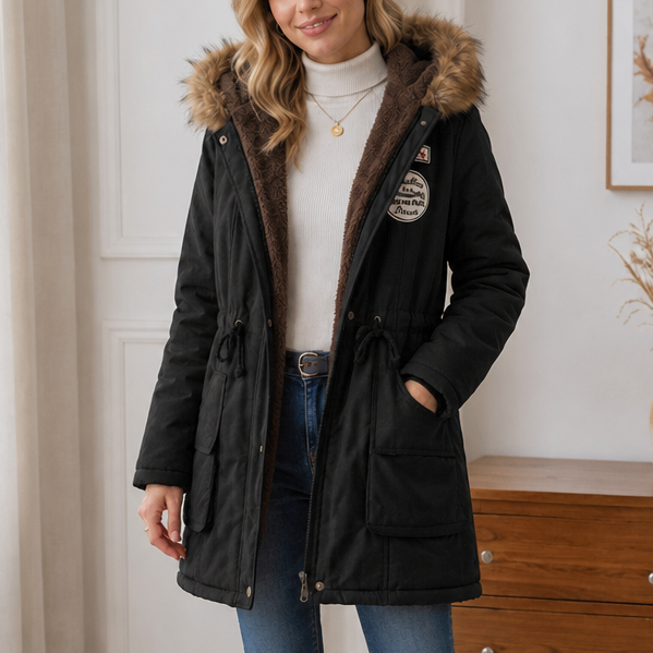 Velora – Fur-Hooded Lined Women’s Parka