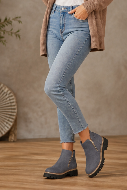 Stepwell – Square-Heel Cushioned Ankle Boots