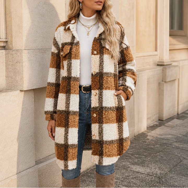Fairloch – Plaid Sherpa-Lined Mid-Length Coat