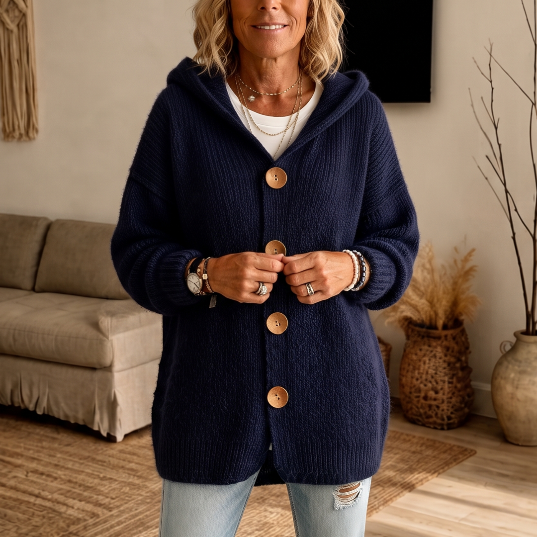 Ribelle – Chunky Rib-Knit Hooded Cardigan