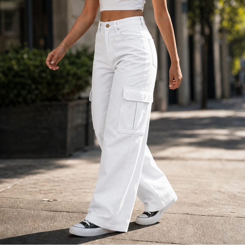 Wearbella – High Waist Wide Leg Cargo Pants