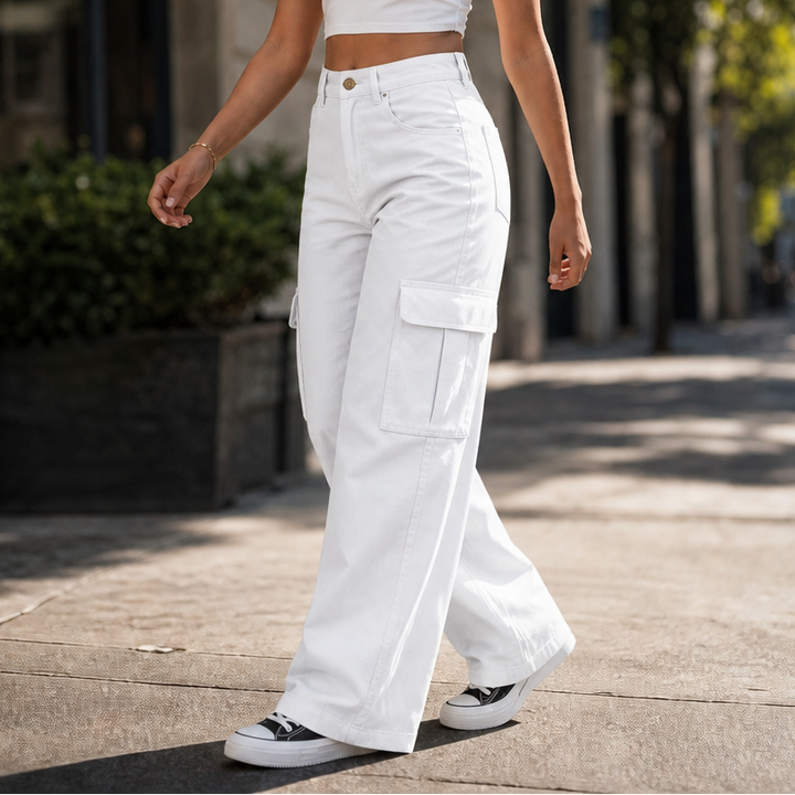 Wearbella – High Waist Wide Leg Cargo Pants