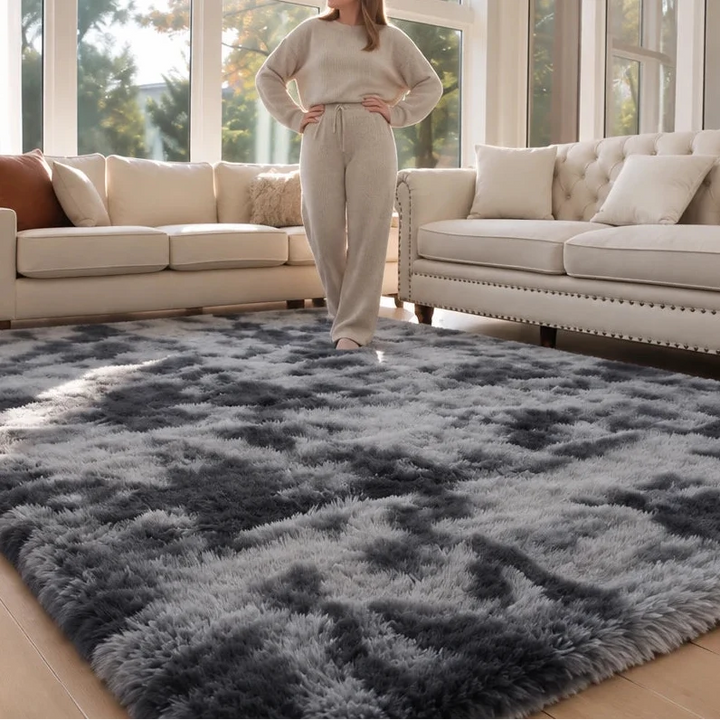 Gradia – Gradient Plush Faux-Fur Area Rug