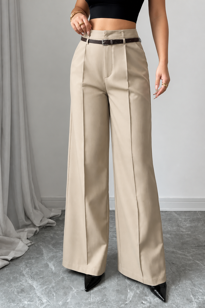 Setwear – High-Waisted Wide-Leg Trousers With Belt