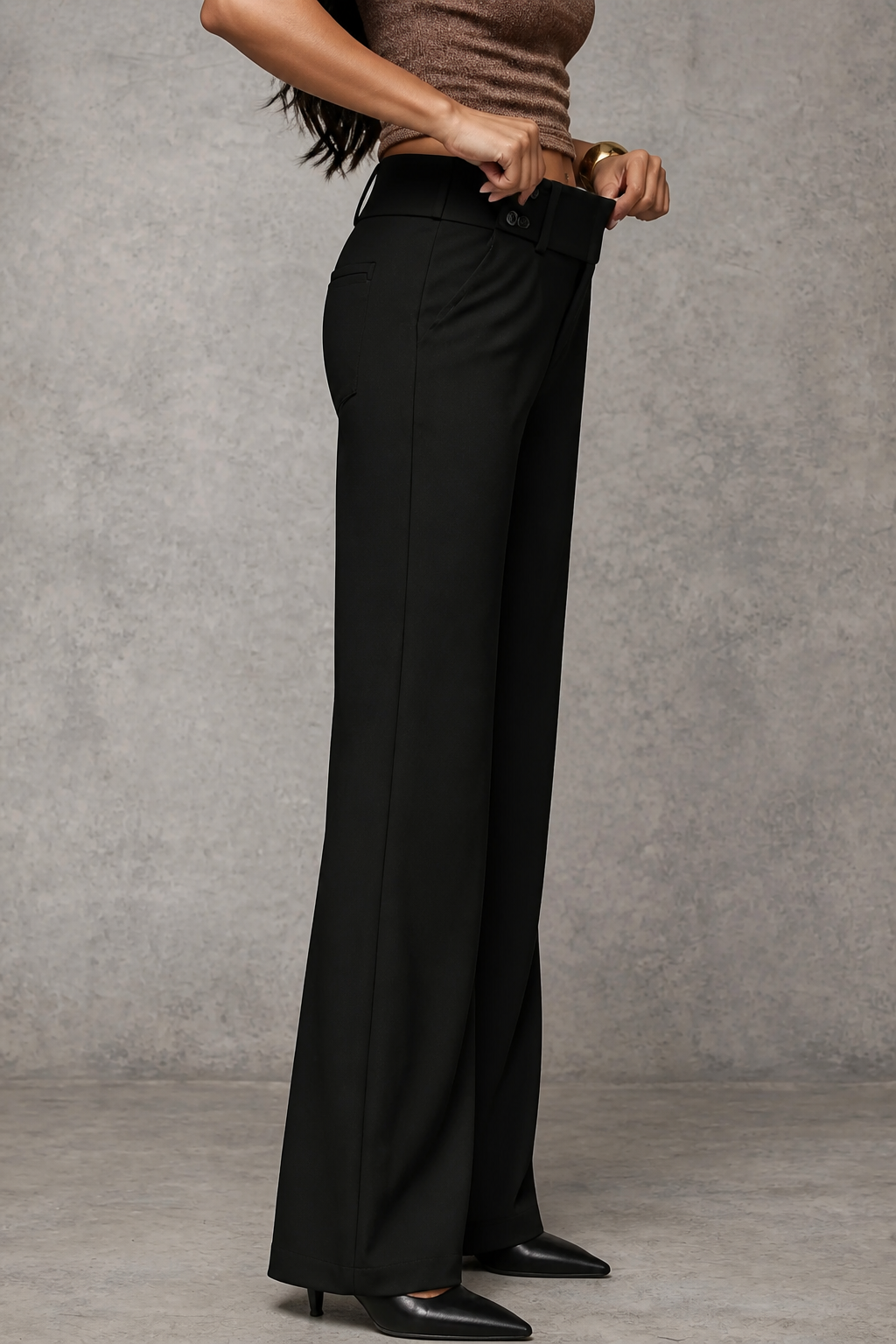 Nolamere – Wide-Leg High-Waisted Dress Trousers