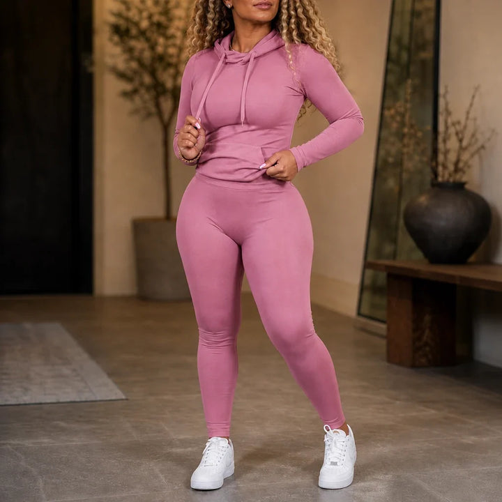 Fallora – Fitted Hoodie And Leggings Set