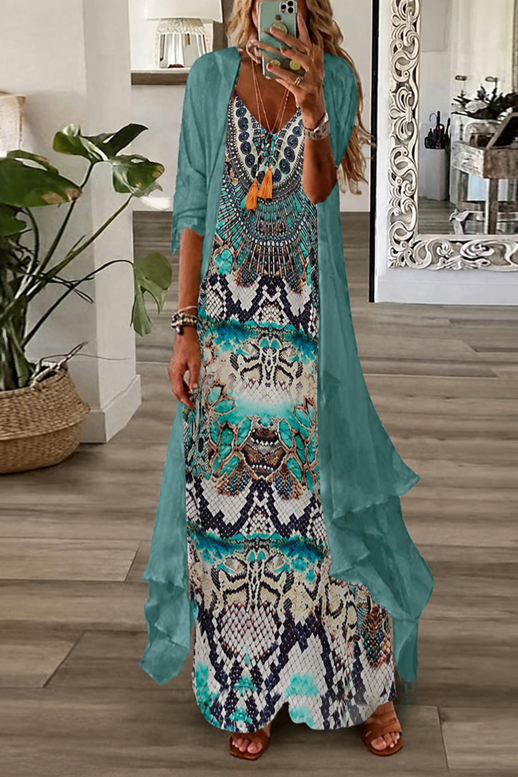 Wearbella – Two-Piece Maxi Dress And Cover-Up Set