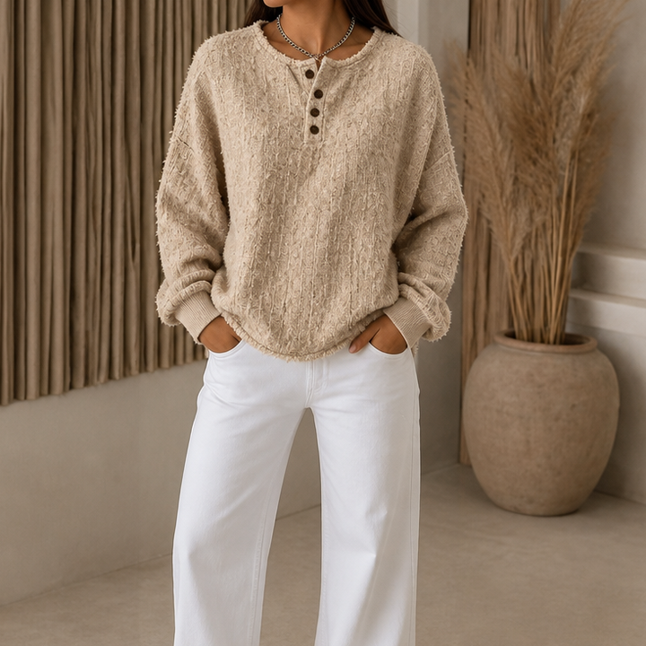 Marlwick – Chunky Knit Henley Sweater