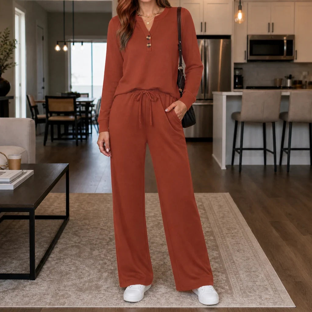 Wearbella – Coordinated Top And Pants Lounge Set