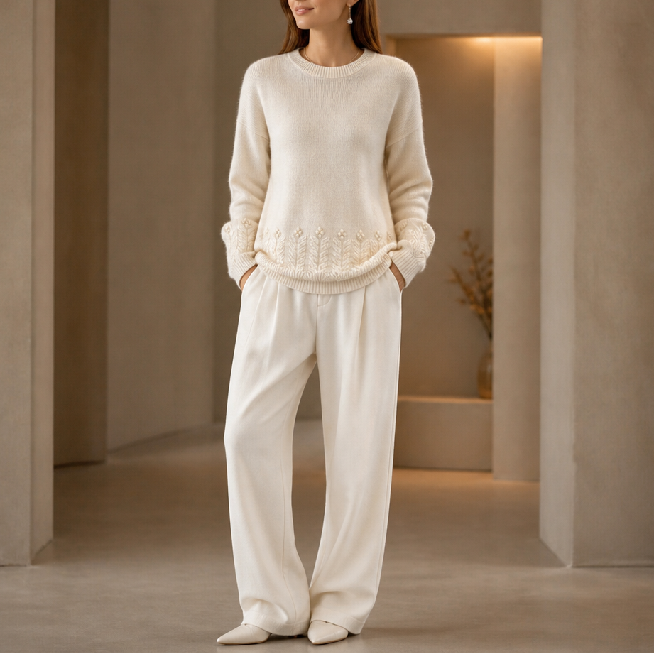 Florenza – Botanical Detail Knit Sweater