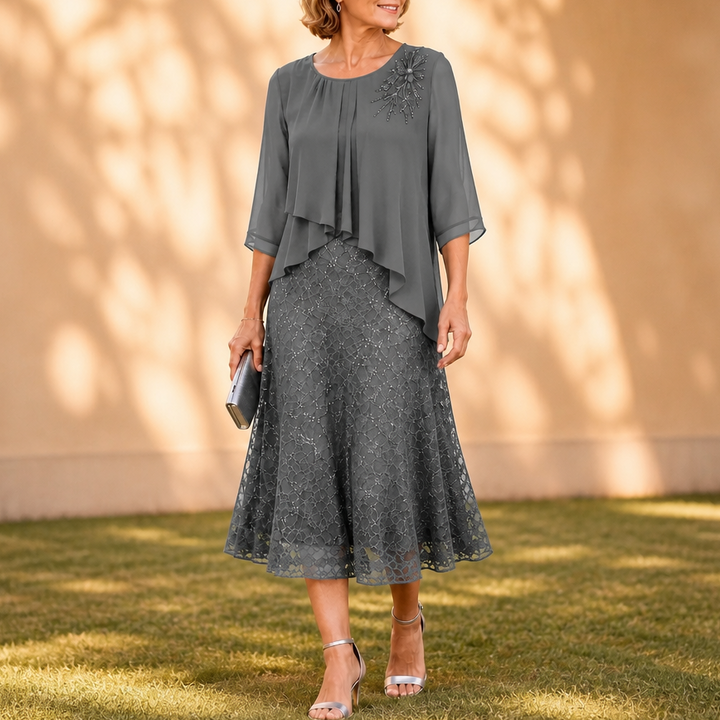 Elavine – Lace Overlay Dress That Moves With Grace, Not Against It