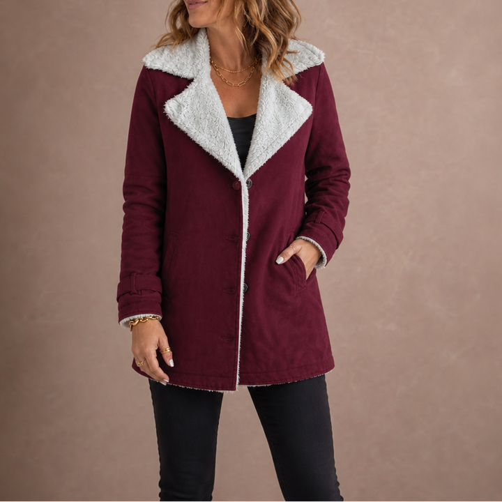 Suede-Finish Lapel Jacket