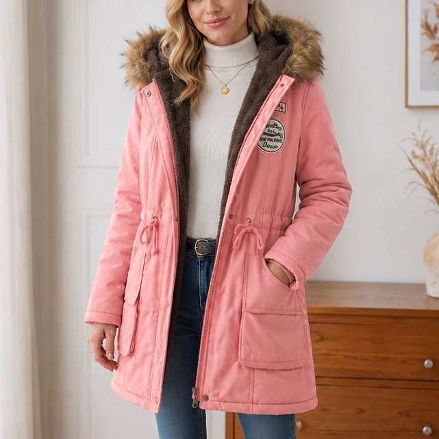 Velora – Fur-Hooded Lined Women’s Parka