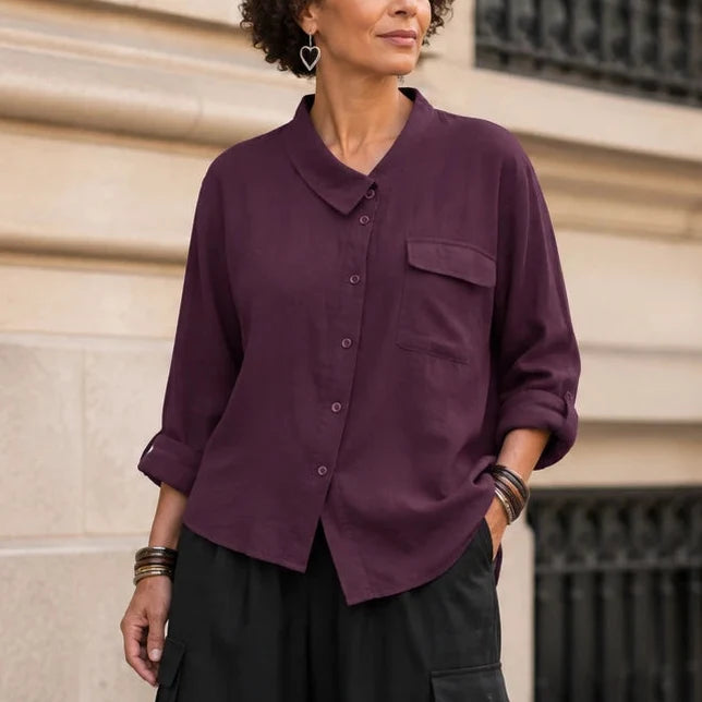 Asymora – Asymmetric Button-Up Shirt