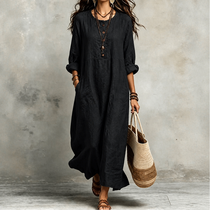 Wearbella – Sleeveless Pocketed Casual Maxi Dress