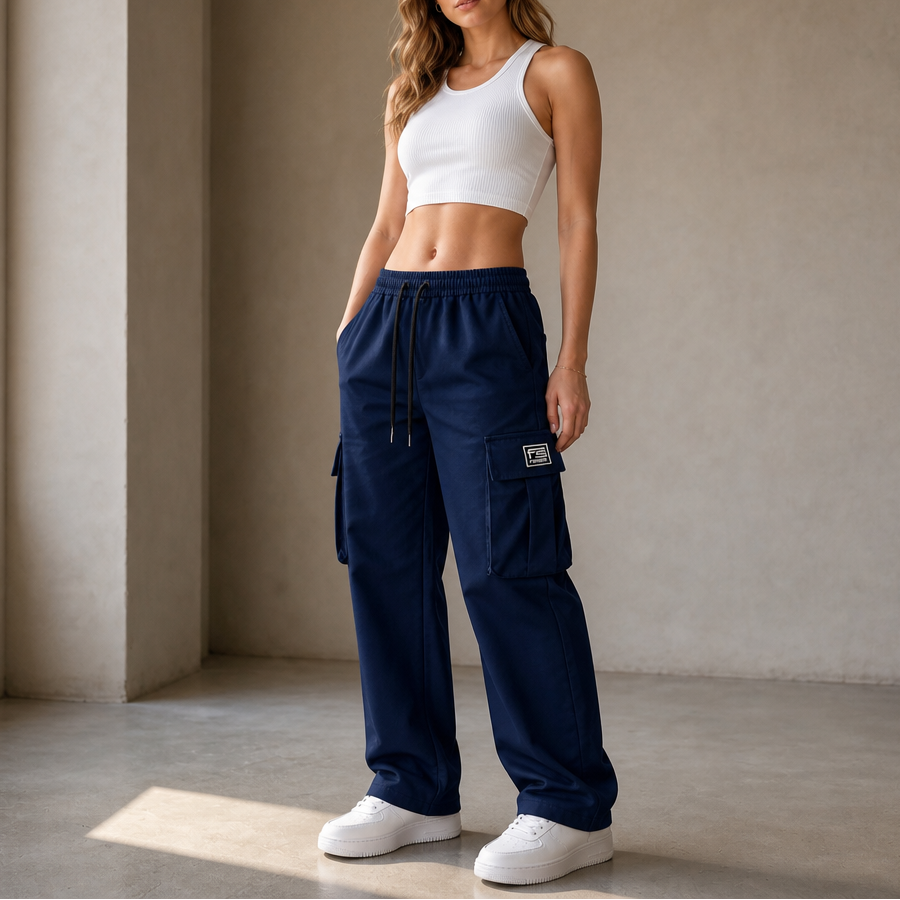 Easeway – Relaxed Straight-Leg Cargo Pants