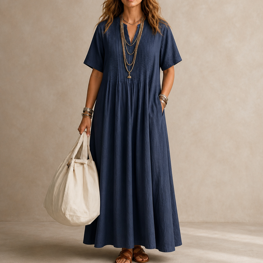 Linaline – Pintuck Maxi Dress