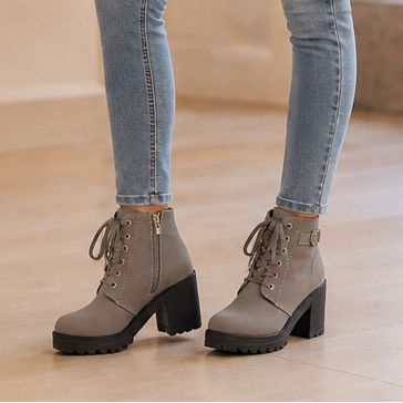 Steadē – Platform Sole Chunky Block Heel Ankle Boots