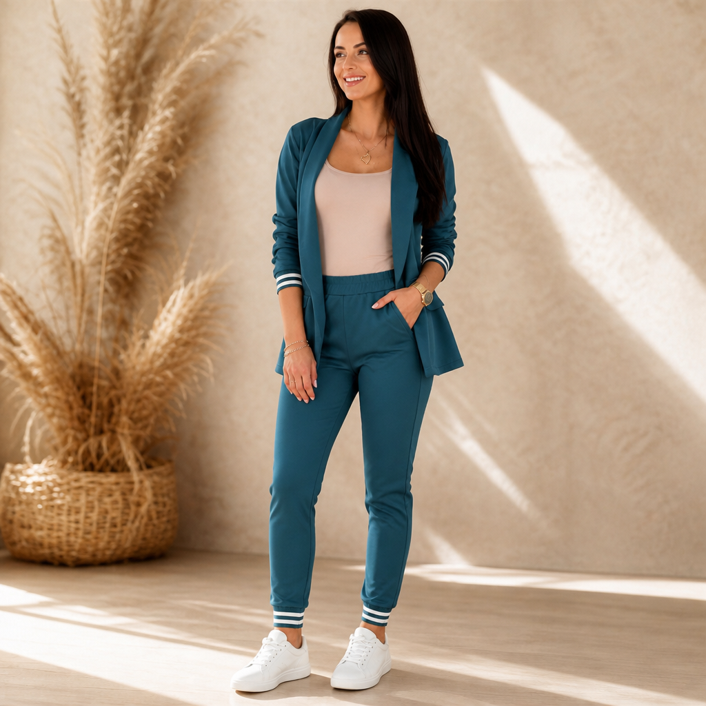 Vellora – Open-Front Blazer And Trouser Set