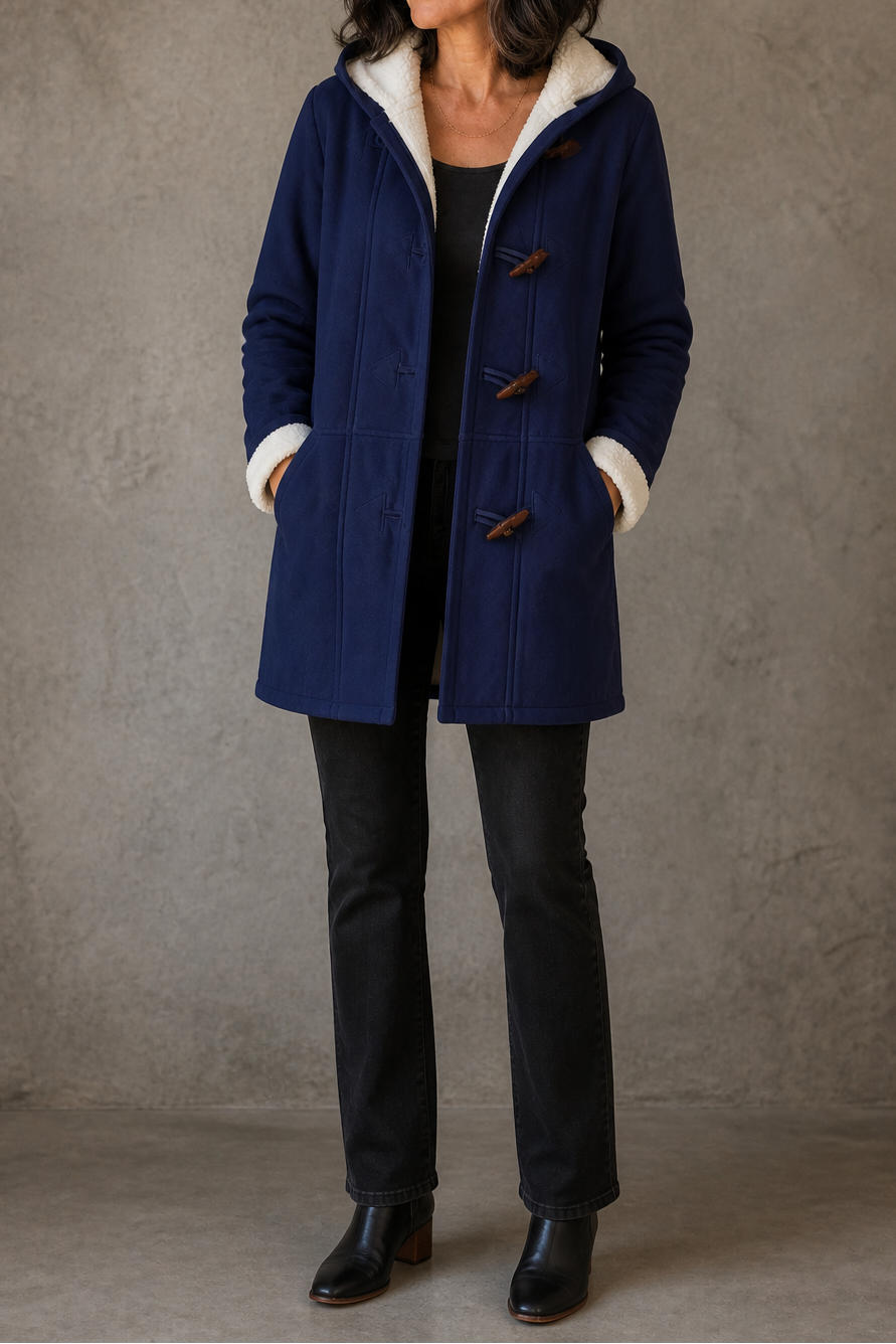 Suedeluxe – Hooded Faux Suede Coat With Plush Lining