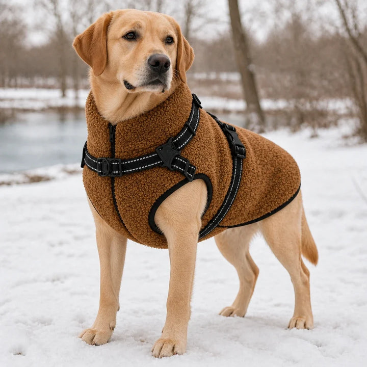 Warmstride – Fleece Dog Coat With Built-In Harness