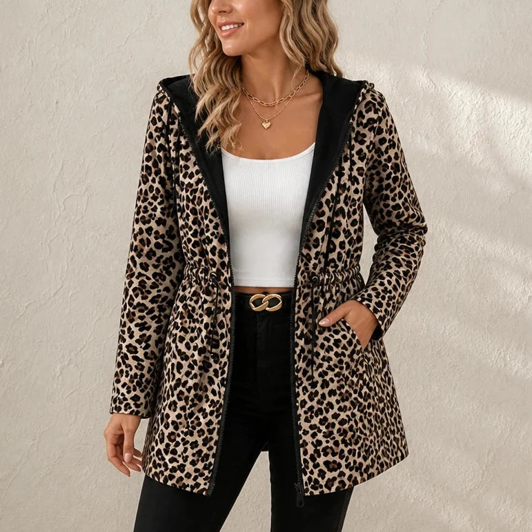 Reversa – Leopard-Print Reversible Hooded Jacket