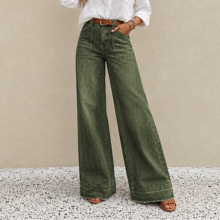 Wearbella – High Waisted Wide Leg Stretch Denim
