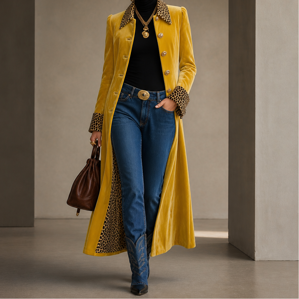 Wrapelle - Vintage Bohemian Long Coat
