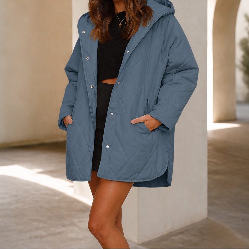 Wearbella – Diamond Quilted Hooded Puffer Jacket