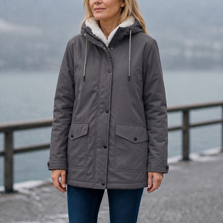 Windloft – Fleece-Lined Look Hooded Windproof Jacket