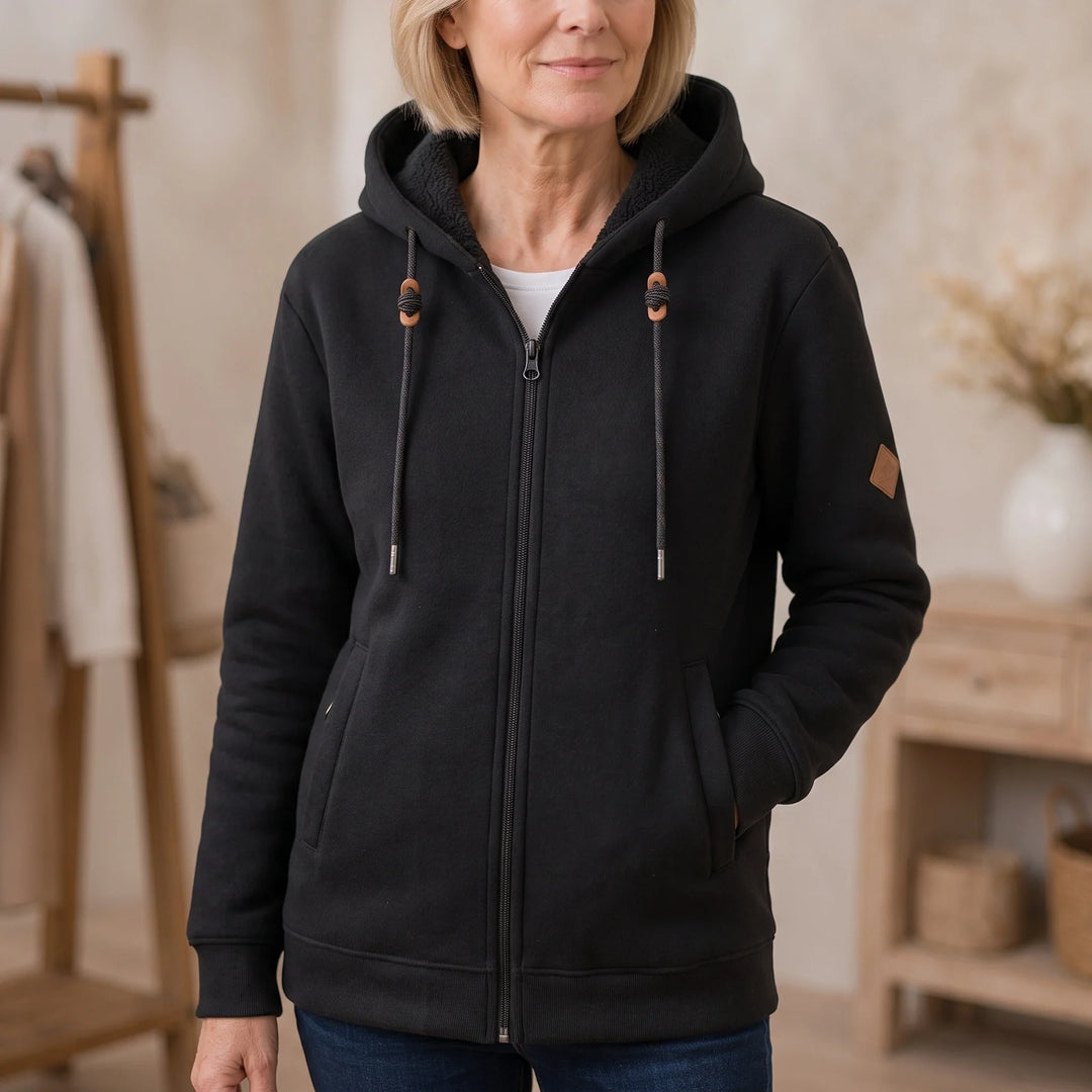 SherpaHaven – Thickened Sherpa-Look Full-Zip Hoodie