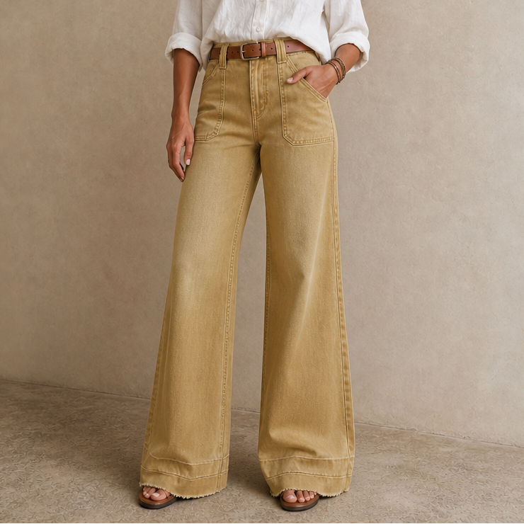 Wearbella – High Waisted Wide Leg Stretch Denim