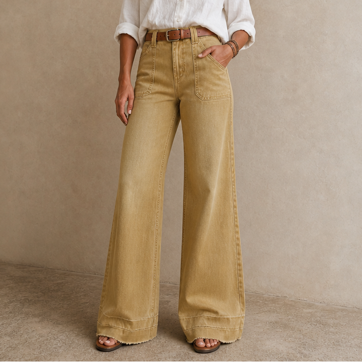 Wearbella – High Waisted Wide Leg Stretch Denim