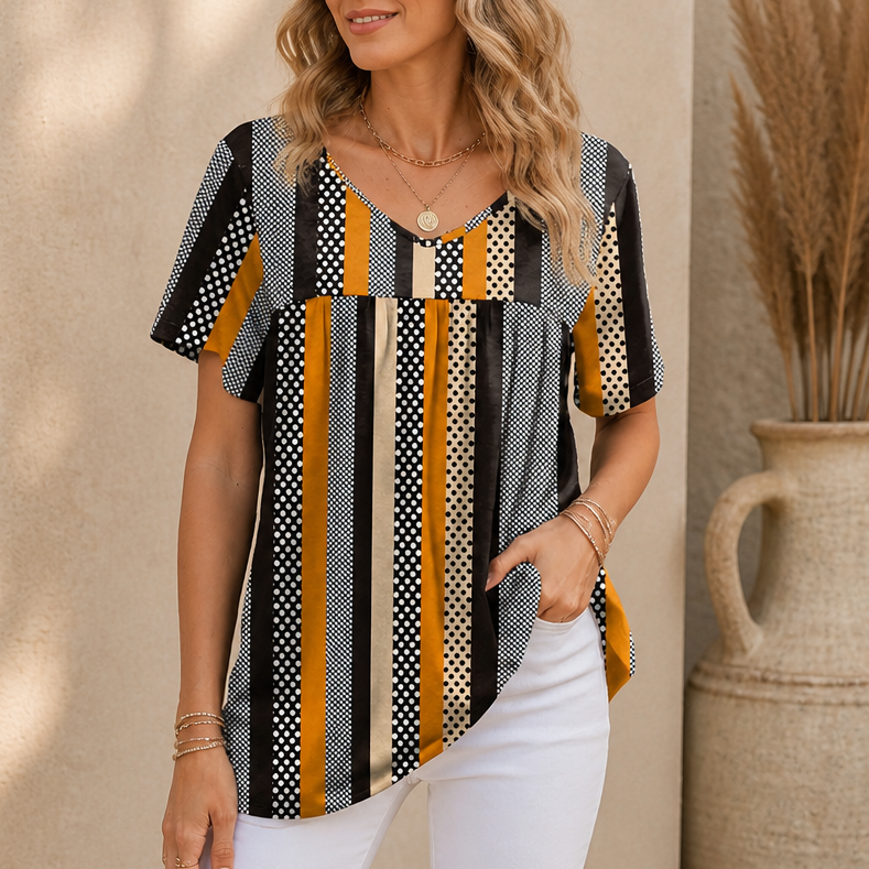 Draveil – The V-Neck Top That Skims, Not Clings