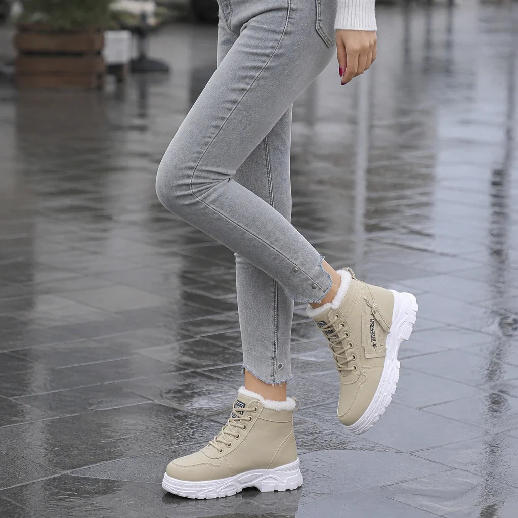 Rainelle – Plush-Lined Waterproof Ankle Boots