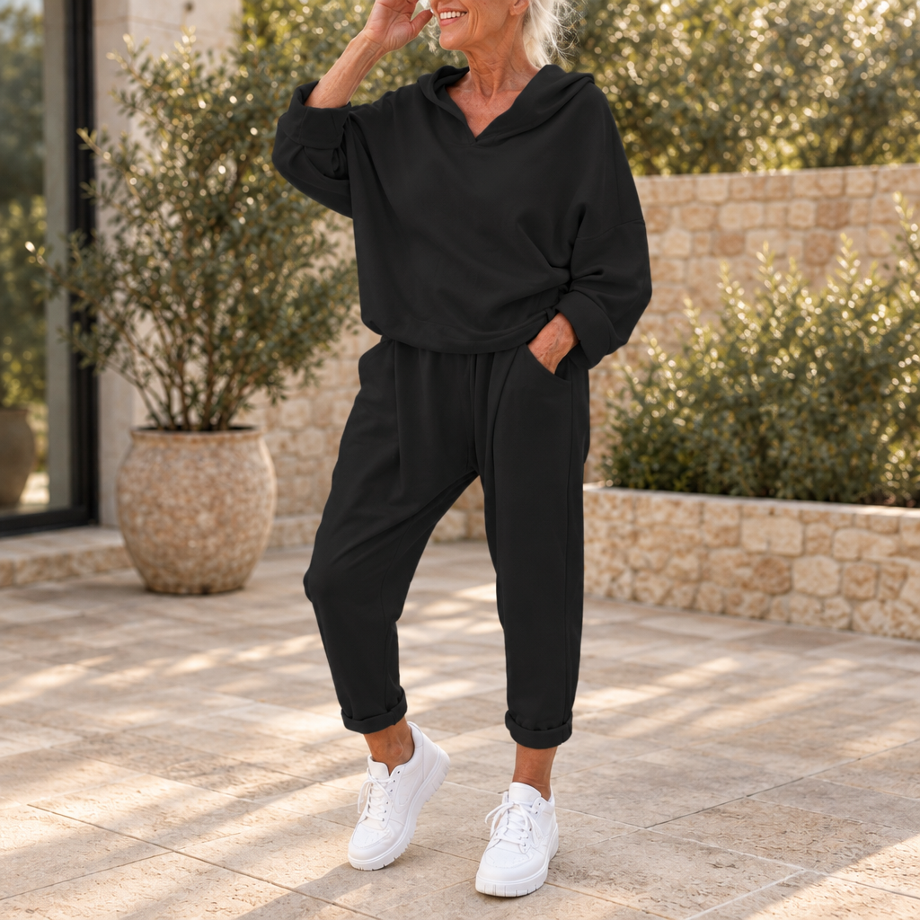 Loungetta – Hooded Sweatshirt And Lounge Pants Set
