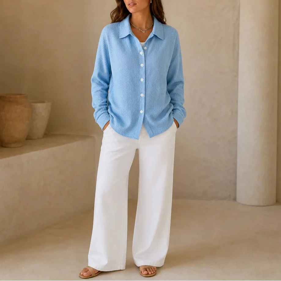Waffle & Co. – Textured Waffle-Knit Button-Front Shirt Jacket