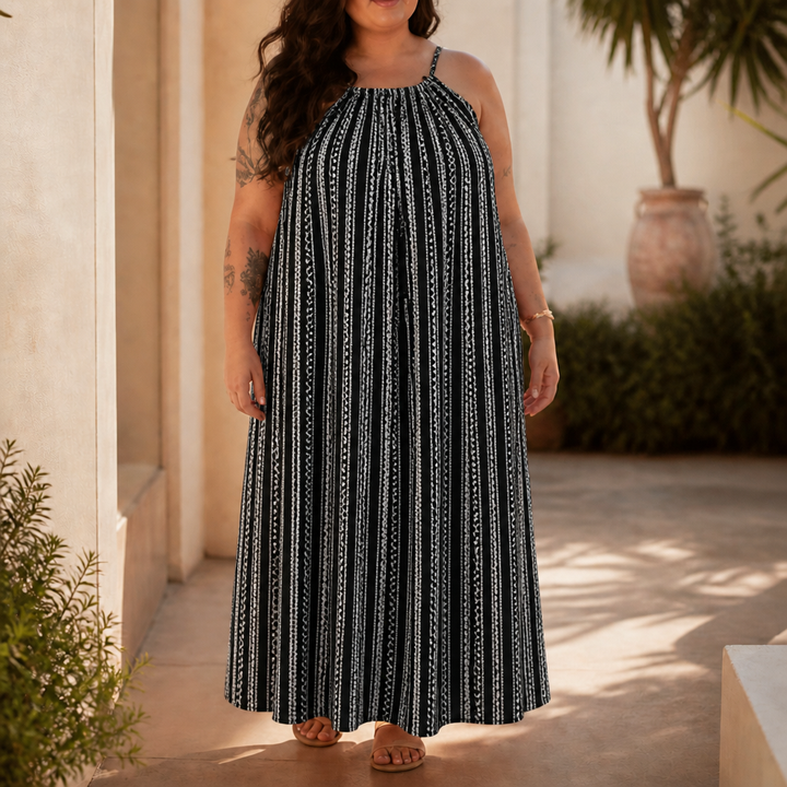 Wearbella – Deep U-Back Maxi Dress That Skims, Never Clings