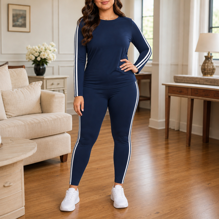 Wearbella – Striped Two-Piece Long-Sleeve Tracksuit