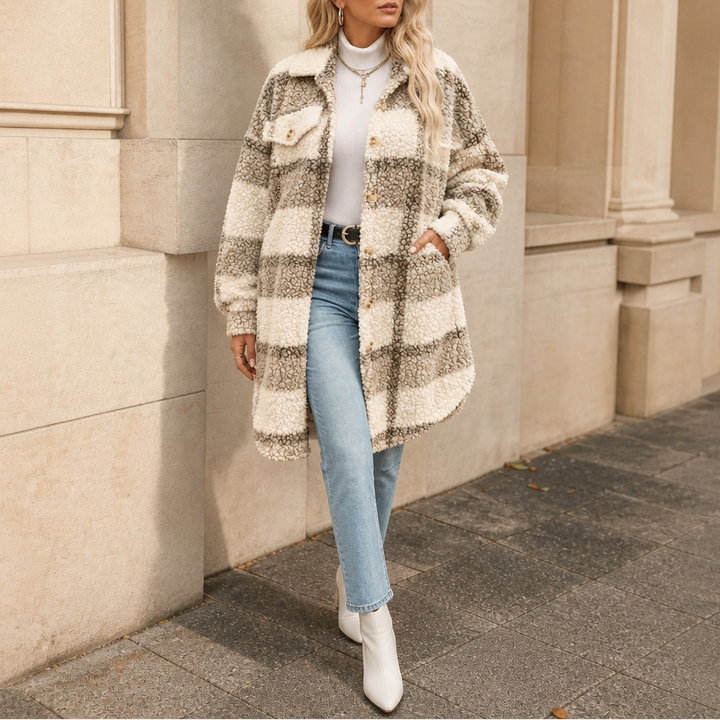 Fairloch – Plaid Sherpa-Lined Mid-Length Coat