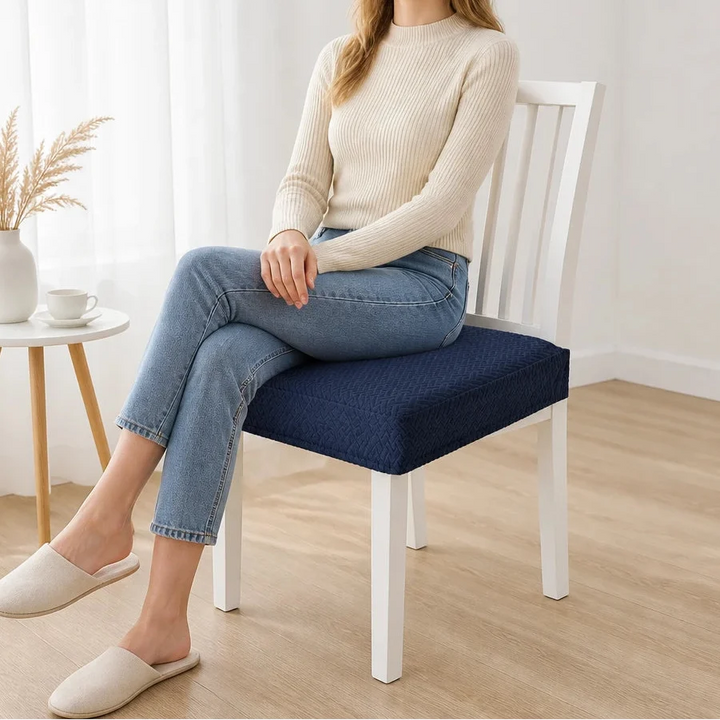 Jacquard Haven – Waterproof Stretch Jacquard Dining Chair Seat Cover