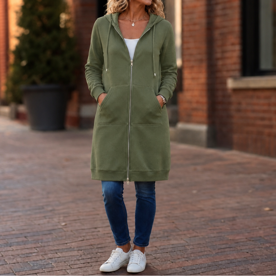 Wrapdown – Long Zip-Up Hooded Jacket