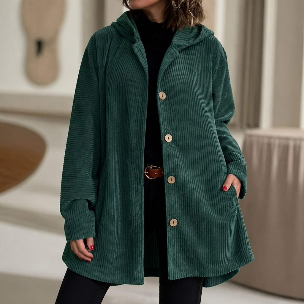 Corduvie – Ribbed Corduroy Hooded Overshirt